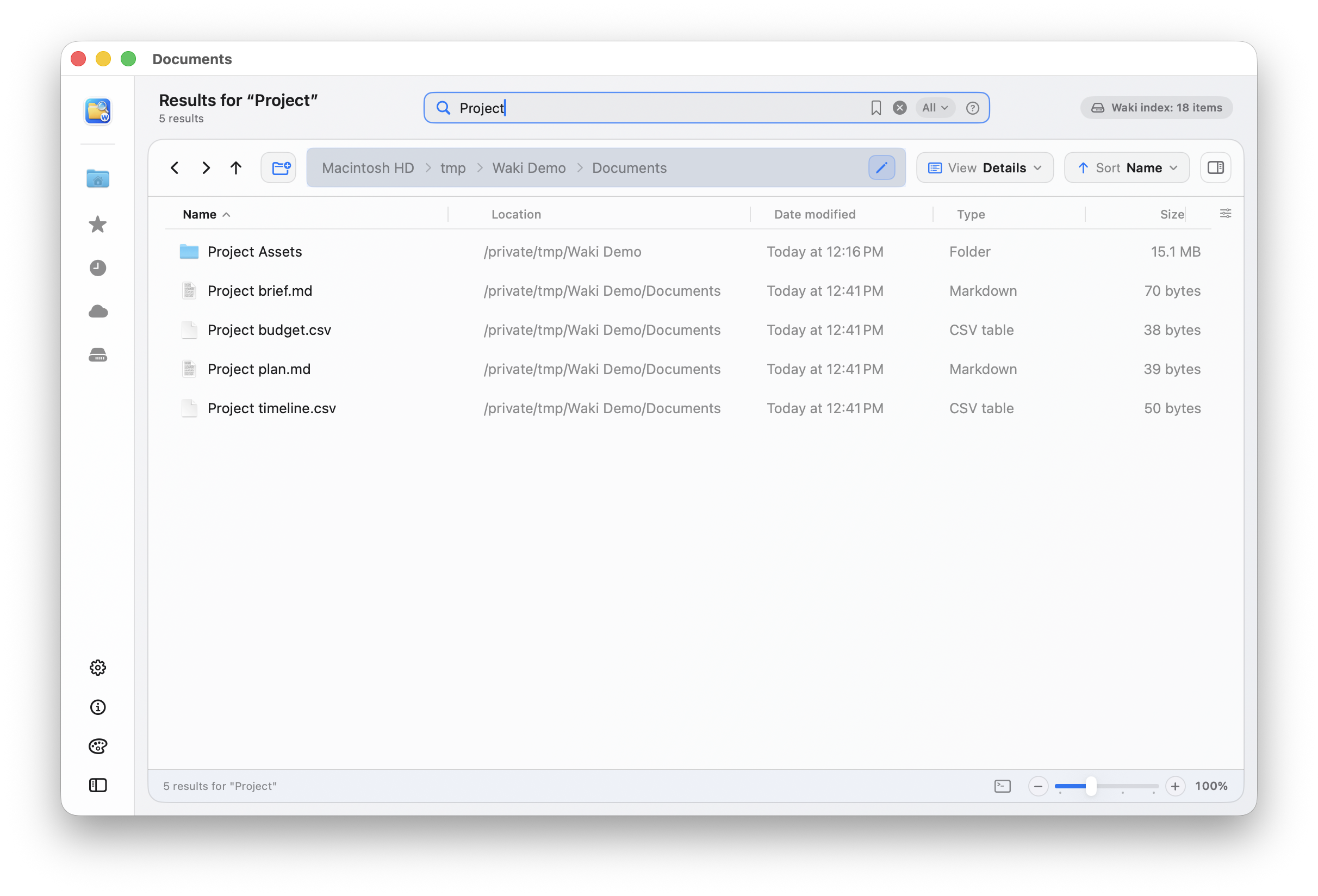 Waki Explorer · Search Everything with the location of every result